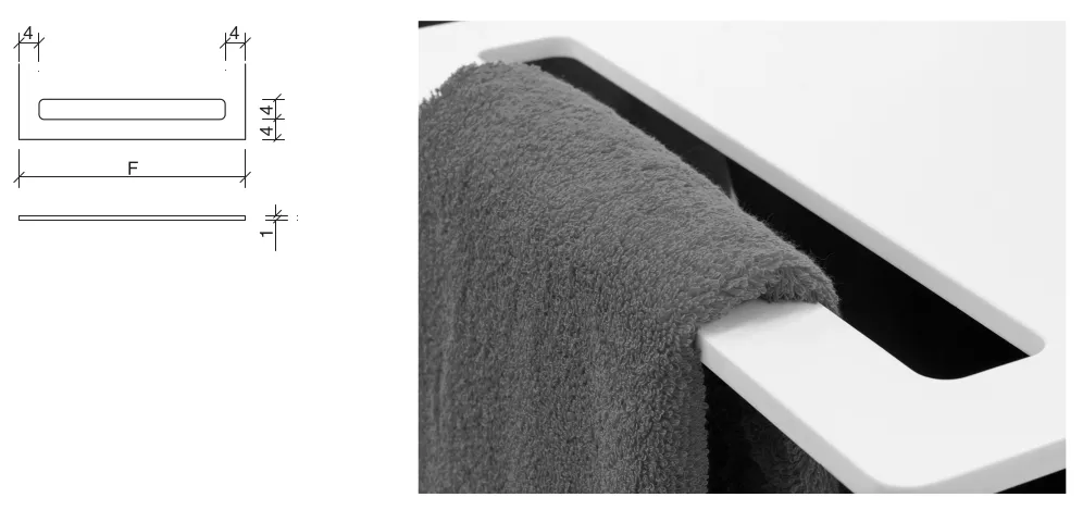 Toallero en encimera